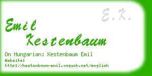 emil kestenbaum business card